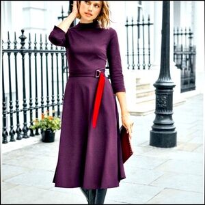 Boden Nerissa Ponte dressin plum/red. VGUC Size 6R